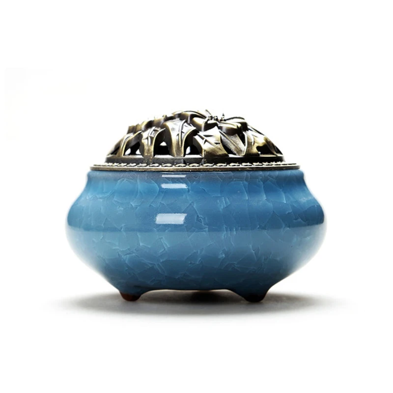 Ceramic Incense Burner Creative Ice Crack Coil Cone Stick Incense