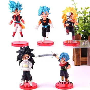 

Dragon Ball Action Figure Word Collection Figure Super Dragonball PVC Collection Model Toy Beat Burdock Trunks Vegetto 5pcs/set