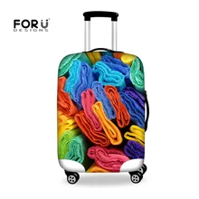 FORUDESIGNS многоцветные Чехлы для троллей, 6 видов, пылезащитные декоративные полиэфирные текстильные Чехлы для эластичных защитных чехлов для багажа