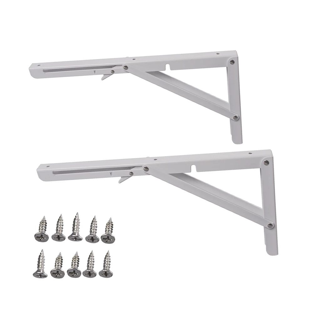 

12 Inch Folding Shelf Bench Table Folding Shelf or Bracket 2-Pack,With Mounting Screws