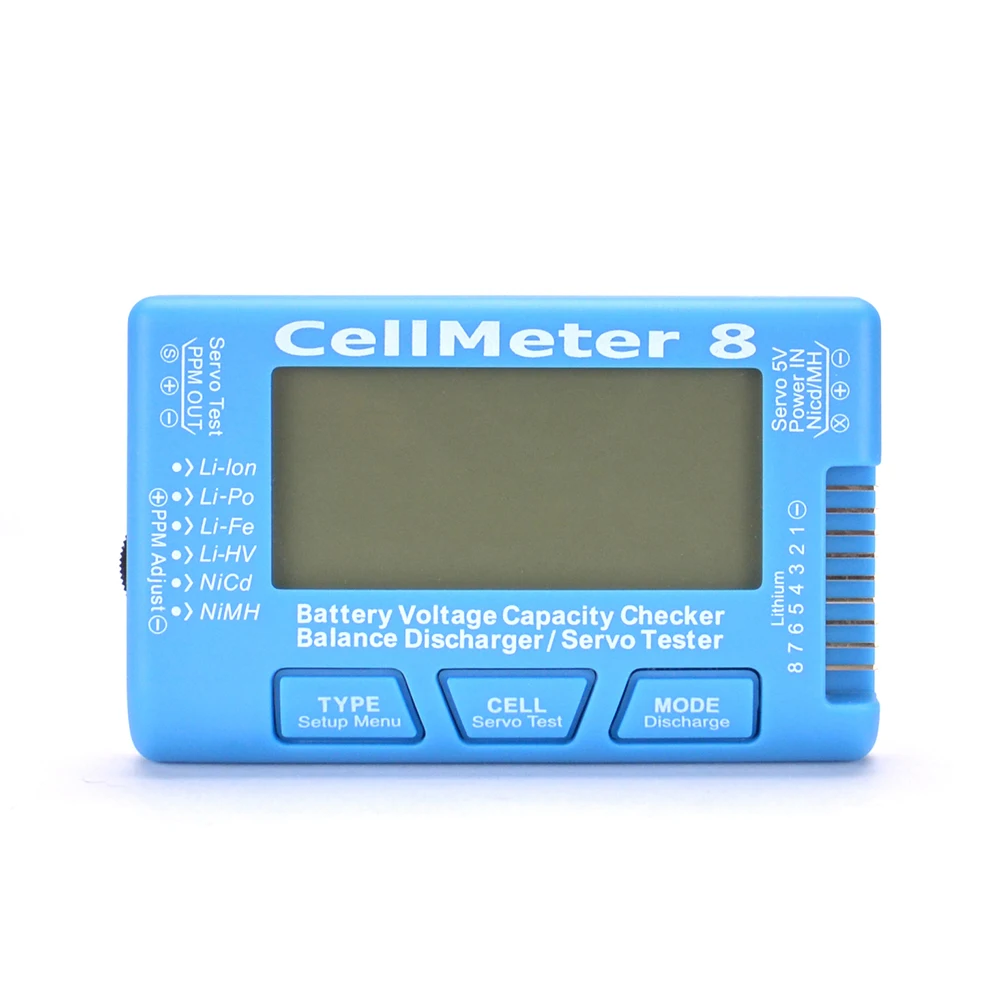 CellMeter 8 Многофункциональный цифровой силовой сервотестер 2 S для Li Po lon Fe NiCd NiMH RC