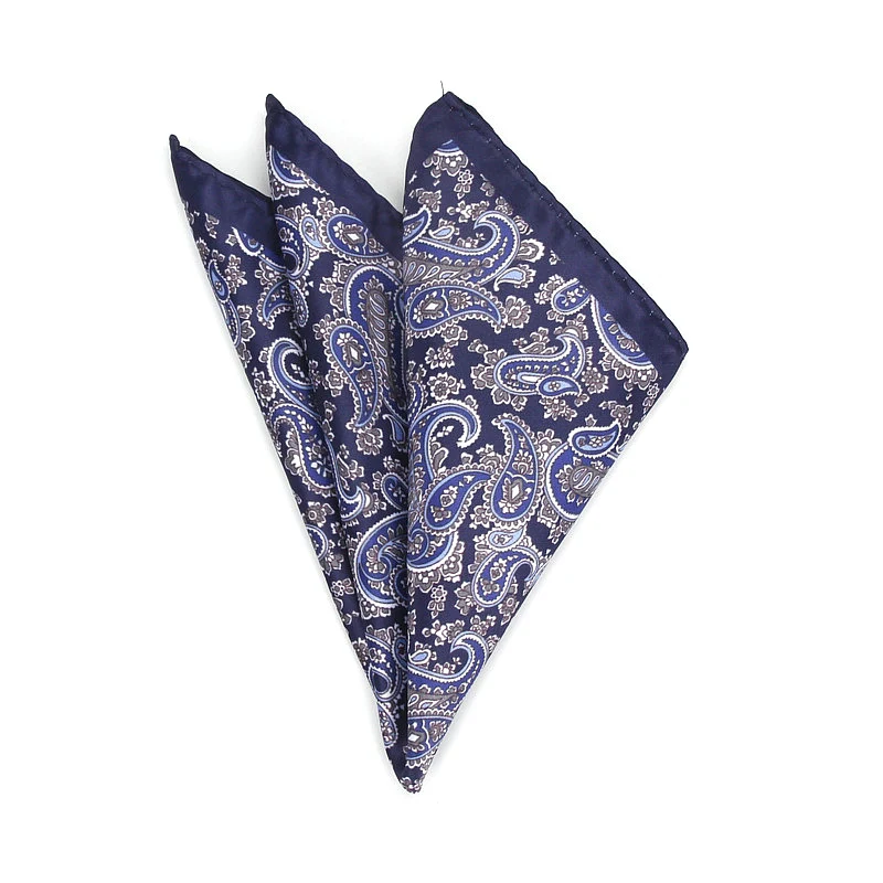 Для мужчин платок Винтаж Пейсли Print Pocket Square полиэстер, шелк, мягкий платки Свадебная вечеринка Бизнес груди Полотенца Hanky подарок