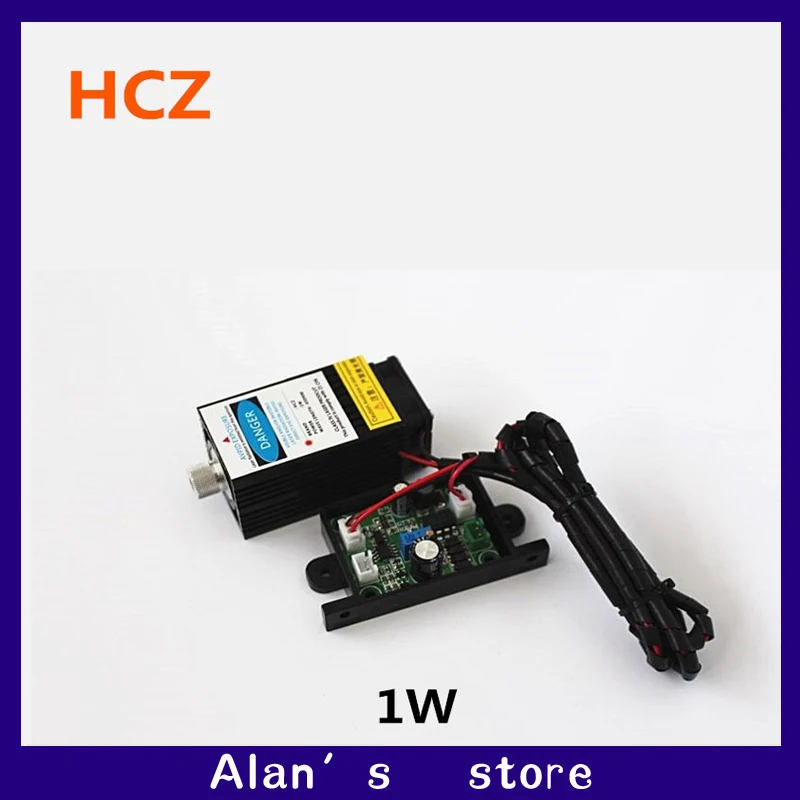 

1w laser High-power 450nm blue laser module head co2 laser engraving TTL laser module red 1000mw cnc