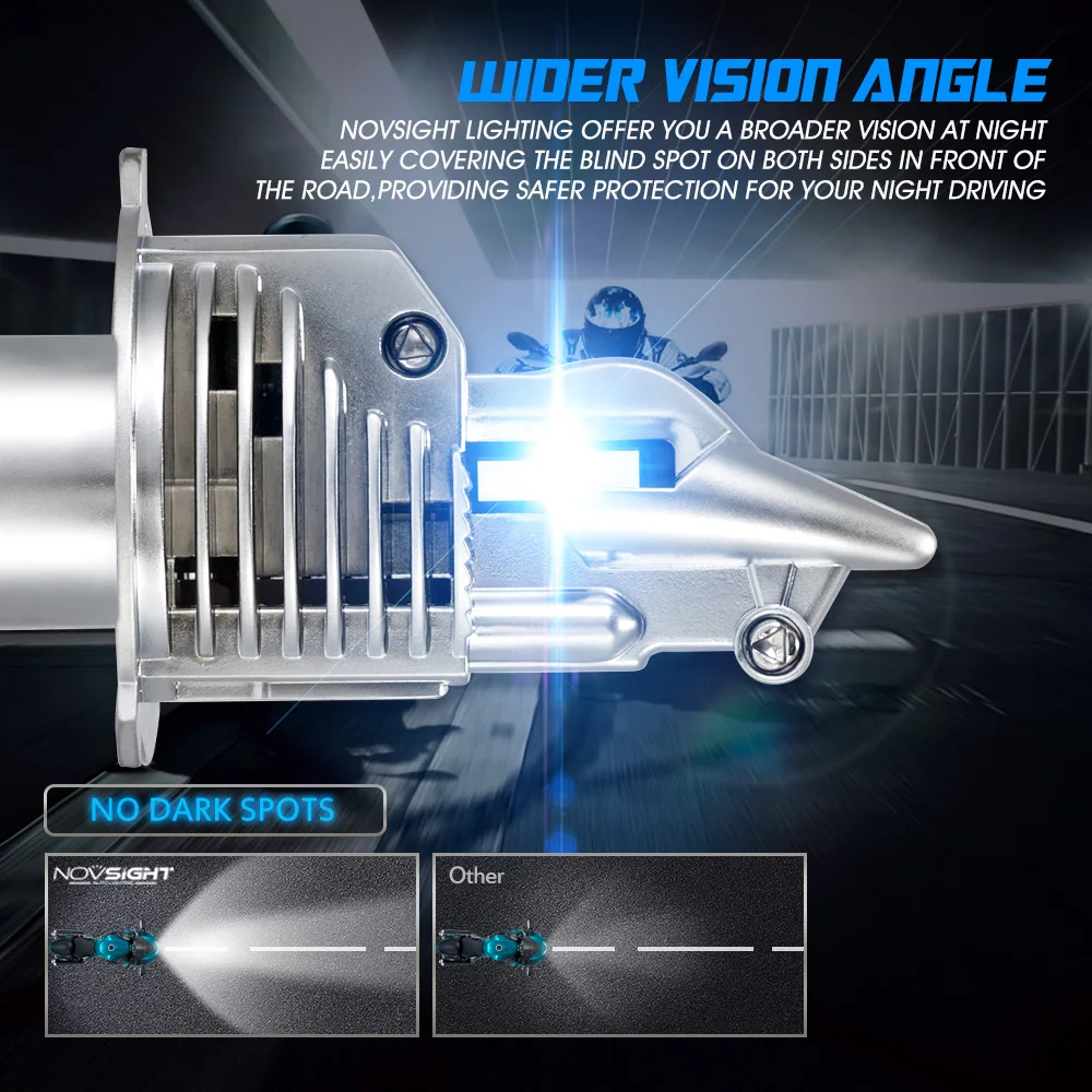 NOVSIGHT H4 светодиодные лампы автомобиля/мотоциклетные фары 70W 12V 24V 6500 к супер светодиодный H4 фар автомобиля лампочки светодионая лампа H4 12000LM