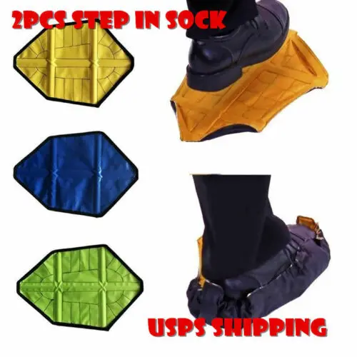 

2Pcs New Reusable Step in Sock Shoe Cover One Step Shoe Covers Durable Automatic