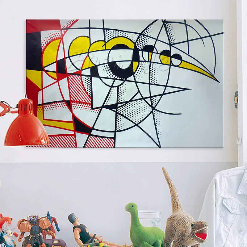 Живопись lichroy tenstein поп арт на холсте ручная роспись настенные картины для