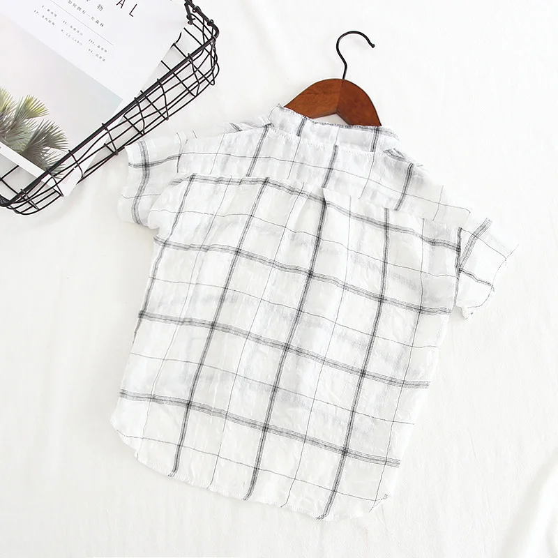 WOTTAGGA 2019 Children Boys Shirts Summer Kids Baby Shirt For Boy Short Sleeve Tops Child Boys Clothes Toddler Boy Blouse