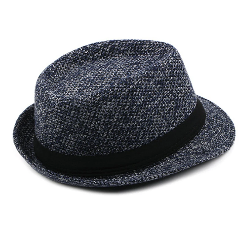 HT1513 британский стиль Fedora шапки для мужчин осень зима повседневные Шапки Trilby