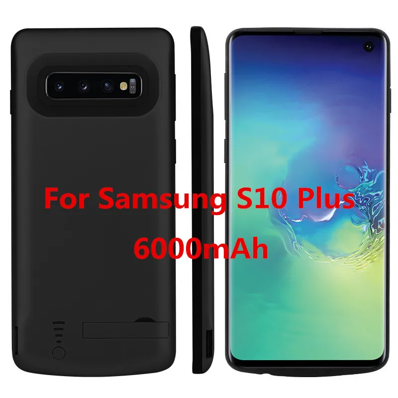 Чехол для аккумулятора NTSPACE для samsung Galaxy S10 S10e, чехол для зарядки батареи s power Bank, чехол, противоударный чехол для samsung S10 Plus - Цвет: Black for S10 Plus