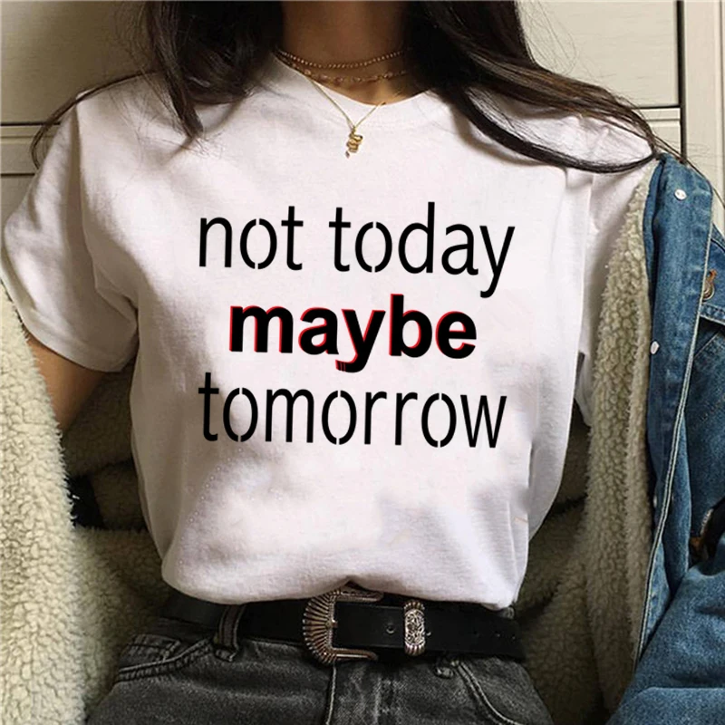 Not Today футболка с надписью Arya Stark для женщин Nope Not Today satan Harajuku графическая футболка Ullzang милый кот футболки женские - Цвет: 3967