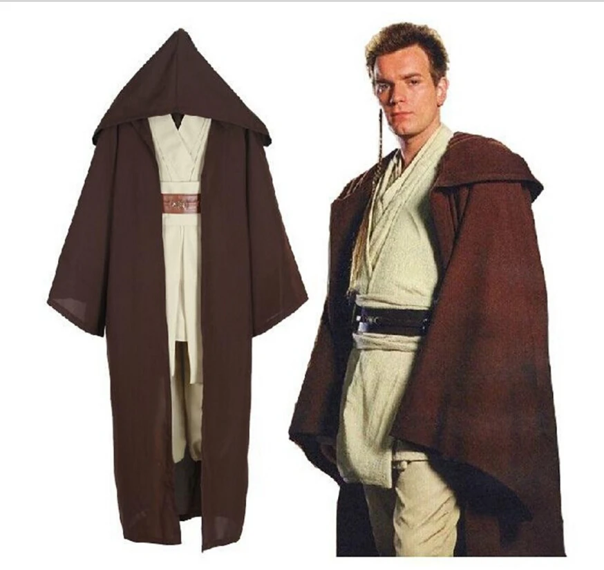 Звездные войны рыцарь-джедай костюм для взрослых мужчин Obi-Wan Kenobi боевые костюмы комплект одежды на Хэллоуин косплей