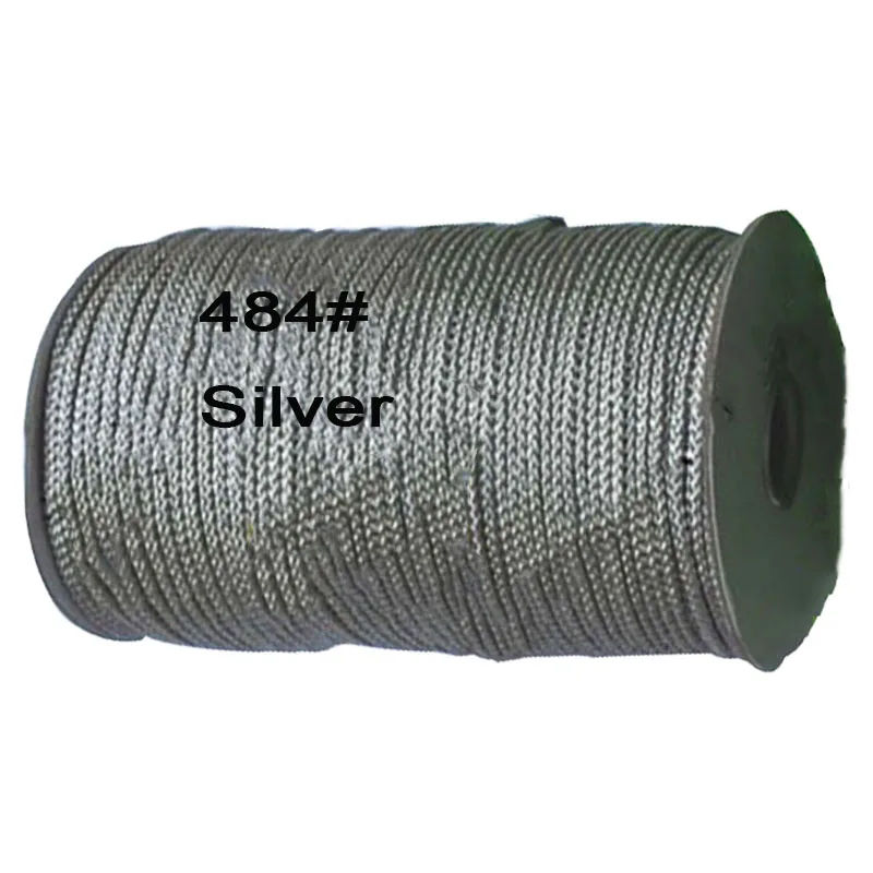 

3mm Grey Rattail Satin Braid Nylon Cord-130m/Roll DIY Jewelry Finding Accessories Thread Macrame Rope Bracelet String