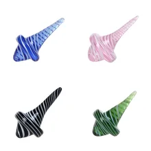 Курить Dogo Новое поступление цветной полосой гироскопа Carb Кепка НЛО стекло Carb Кепка для кварца термо Banger ногтей CP-008