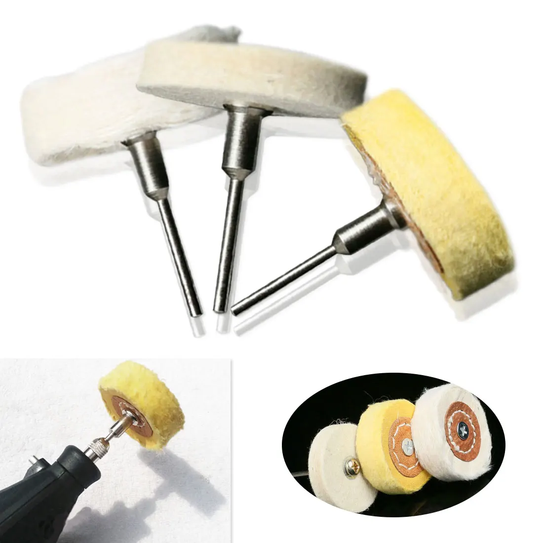 Grinder Brushes Polishing Buffing Wheel Grinding Head Woodworking Dremel Accessories For Wood Abras