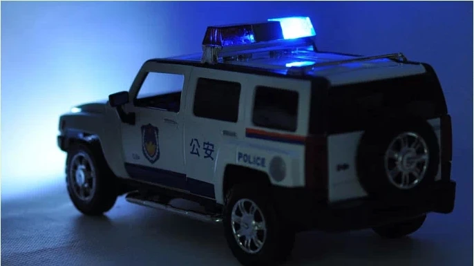 124 Alloy Diecast Police Car Model For Hummer  H3-14