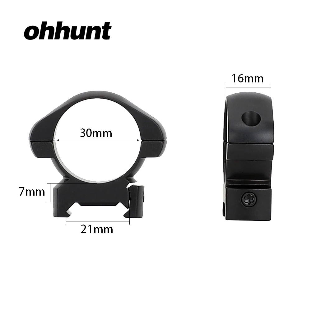 Ohhunt Тактический стальной прицел Монтажные кольца 2 шт. 30 мм Диаметр средний