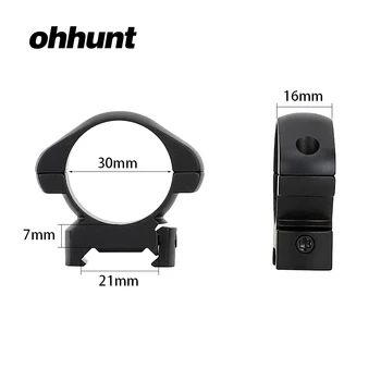 

ohhunt Tactical Steel Scope Mount Rings 2PCs 30mm Diameter Medium Profile Picatinny Weaver Rings for Hunting Rifle Riflescope
