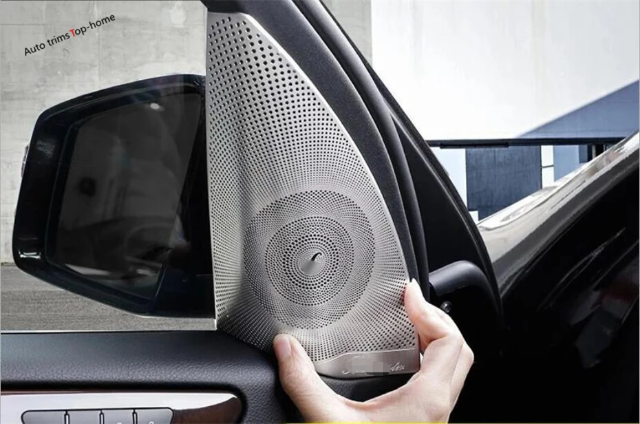 

Yimaautotrims For Mercedes Benz GLS X166 2017 2018 Interior Pillar A Stereo Speaker Audio Loudspeaker Sound Frame Cover Trim