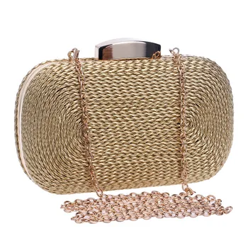 

Women Bag Weaving Evening Handbags Party Sparkly Clutch Shoulder Cross taschen women bolsa masculina sac femme bolsa feminina
