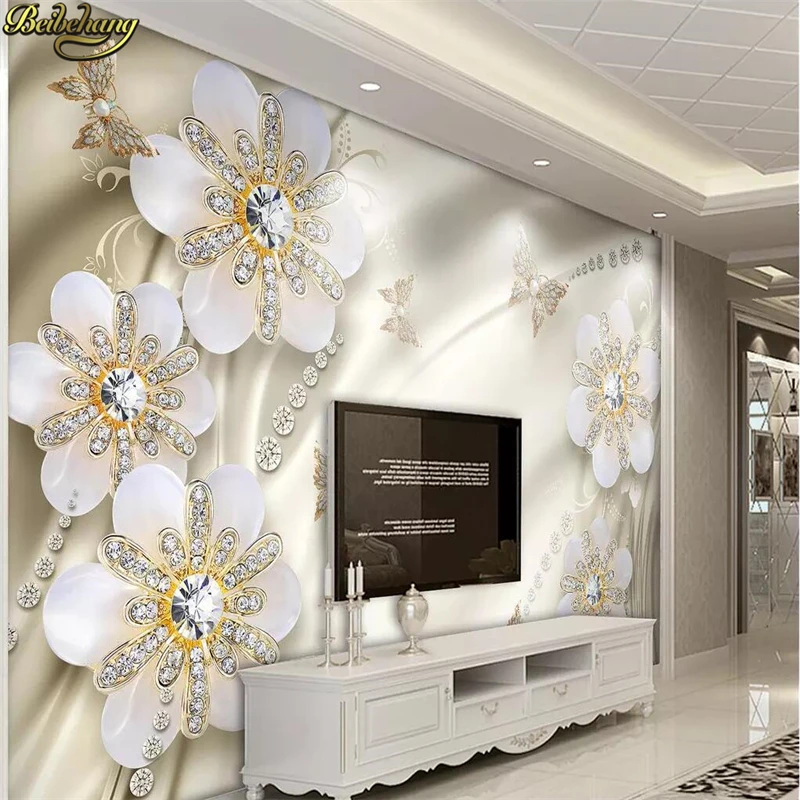 

beibehang Custom Jewelry 3d flooring photo wallpapers for living room TV Background papier peint mural 3d wallpaper Wall paper