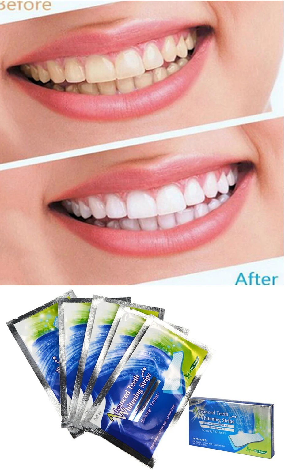 1 коробка(28 шт = 14 пакеты) улучшенное отбеливание зубов полоски 3D ультра гель отбеливающий для зуб отбеливание зубов Уход за полостью рта, зубами гигиена полости рта