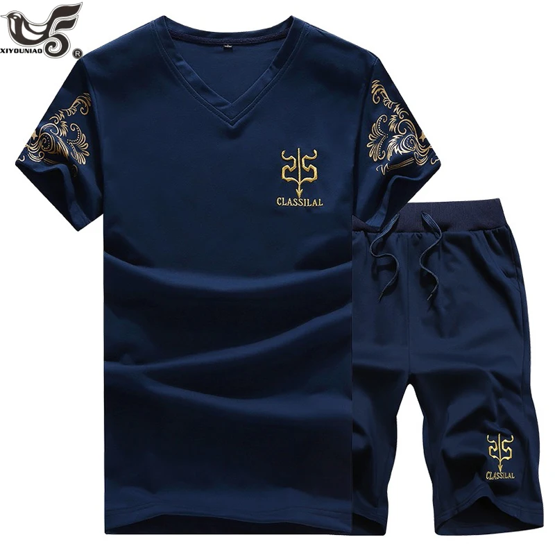 Brand Summer New Men's cotton Shorts Casual Suits Sportswear Mens Clothing Man Sets Pants Male joggers gym sweatshirt tracksuit Brand Summer New Men's cotton Shorts Casual Suits Sportswear Mens Clothing Man Sets Pants Male joggers gym sweatshirt tracksuit