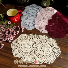 ZAKKA Мода реквизит вязаный крючком вязаное крючком кружево, хлопок doilies для домашнего декора вязаный декоративный коврик овальные коврики