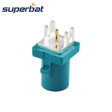 Superbat 2 шт. Fakra Z штекер Конец Запуска печатного монтажа водонепроницаемый синий/5021 нейтральный код прямой RF разъем