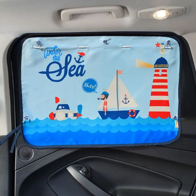 

70*50CM Children Car Side Window Sunshade Cartoon Curtain sun visor UV Protection Curtain For Boys Kids Cars Rear Side Cover