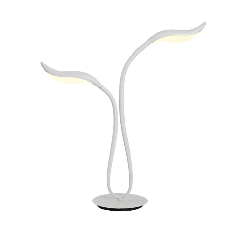

Post modern fashion bedroom bedside table lamps for study creative Swan model table light chrome white color LED reading lamp