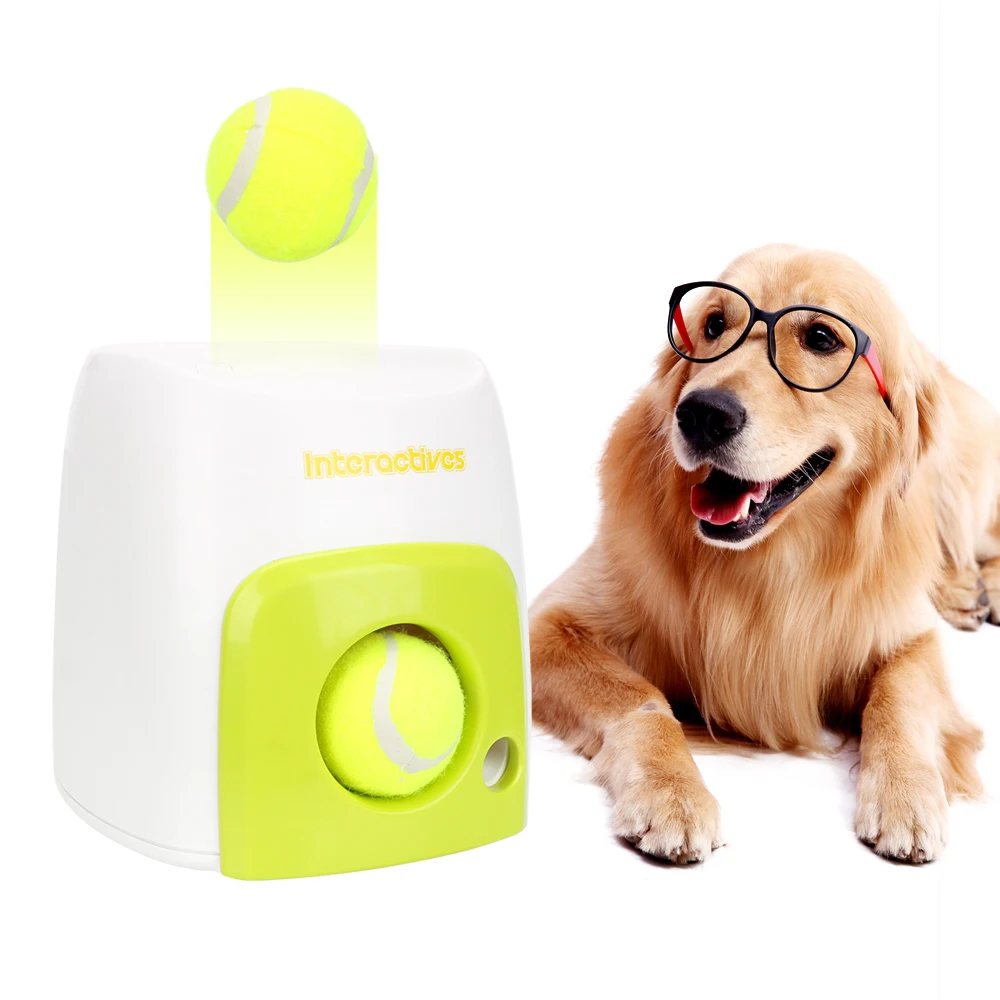 HOOMIN игрушки для собак метательная машина мяч для питомцев бросить устройство выбросов с мячом интерактивные мяч для игры Теннис Launcher