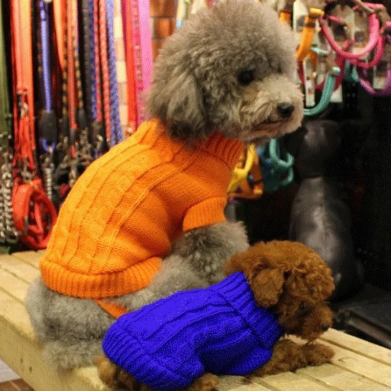 

Winter Warm Pet Clothes Dog Cat Sweater KNIT Jumper Hoody Pet Puppy Coat Jacket Winter Warm Clothes 1PCS