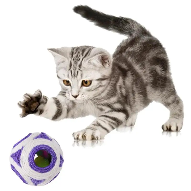 Ball Cat Toy Interactive Cat Toys Play Chewing Rattle Scratch Catch Pet Kitten Cat Exrecise Toy