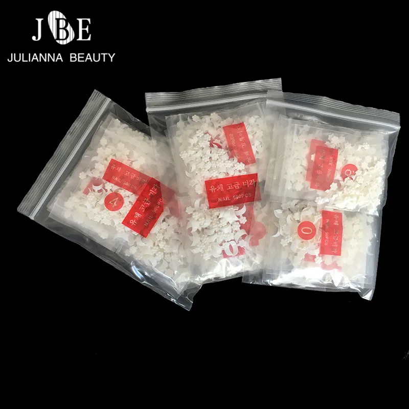 

3 Bag/Lot 500Pcs Short French Flase Nail Art Tips Wrap Edge Armor Acrylic UV White DIY Nail Tip Edge Form Guide Decoration