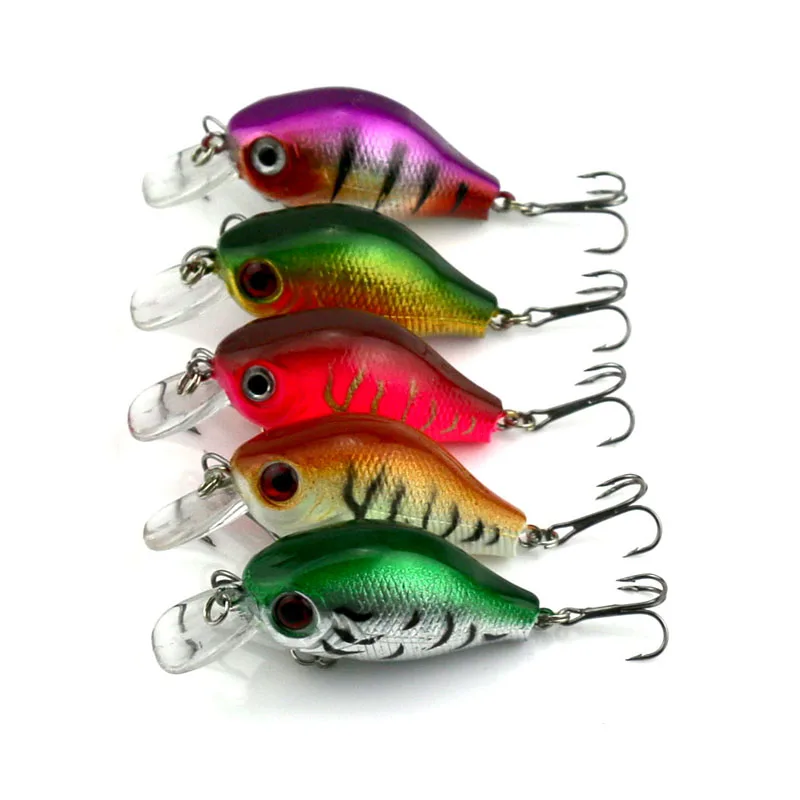 

HENGJIA hard plastic crankbaits artificial wobblers trout catfish fishing lures pesca swim baits 5.5cm 8g 8#hooks