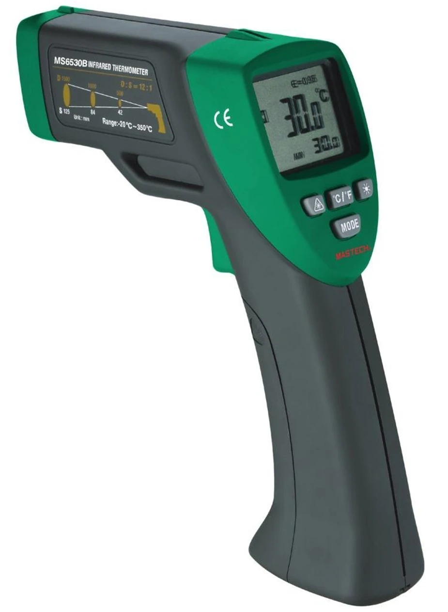 

Infrared Thermometer Mastech MS6530B Handheld Temperature Laser Gun 12:1(D:S) LCD Digital Thermometro D