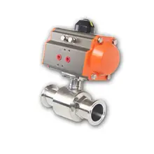 Санитарно нержавеющей стали 304 1-1/" Tri-Clamp Ferrule Тип Пневматический шарик клапан