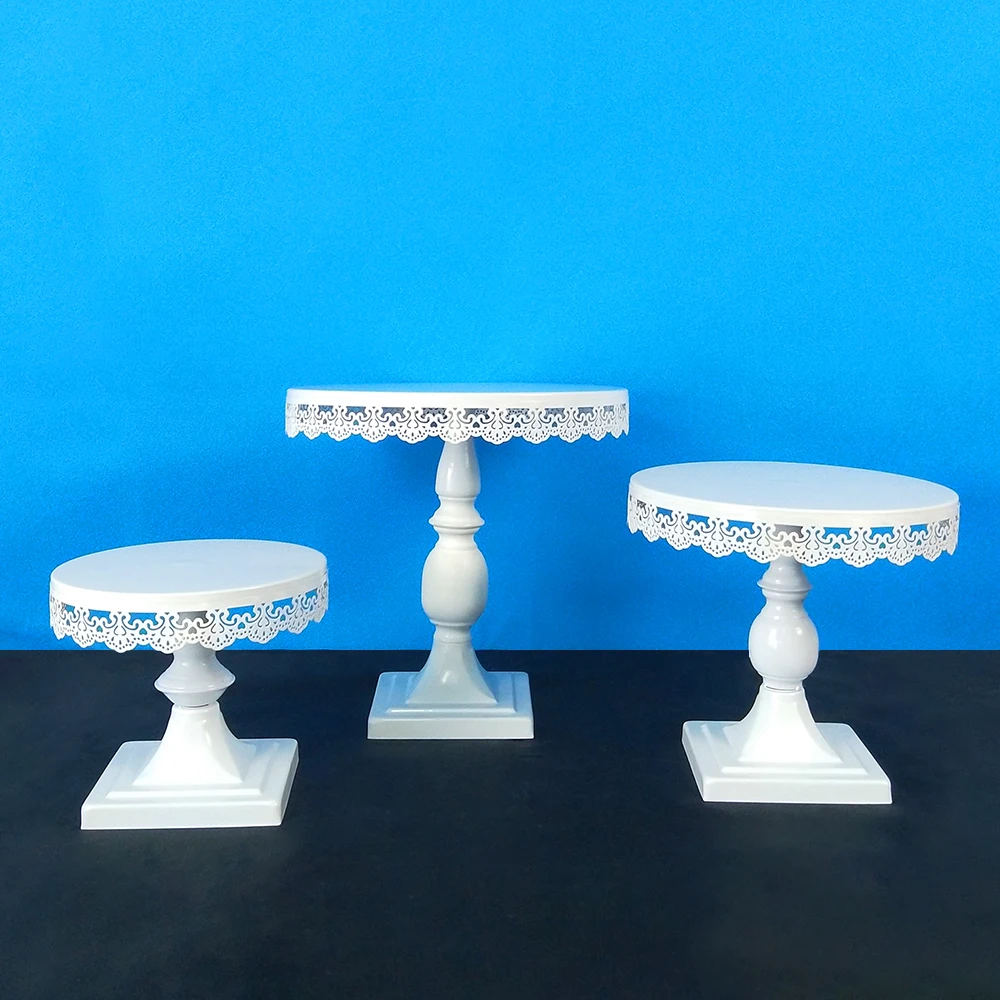 

white Golden lace cake stand wedding cupcake stand set crystal candy bar decoration cake tools Cup cake bakeware