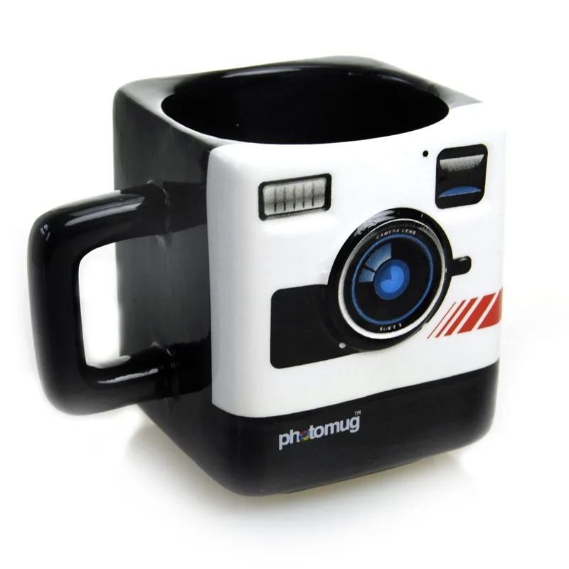 

Hot sale Camera lens mug 320ml Creative camera mug ceramic coffee mug imitate British retro photo porcelain mug nice gift