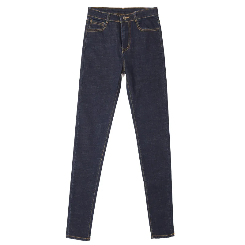 

Free Shipping Women's 2019 Spring and summer Long version of jeans feet high 175cm long version of Slim student pencil pants