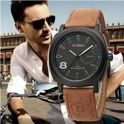 CURREN Лидирующий бренд часы мужские Relojes Mujer 2018 Роскошные Бизнес наручные часы мужские кожаные Кварцевые Светящиеся спортивные часы мужские