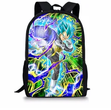 FORUDESIGNS Backpack Men Anime Dragon Ball Super Backpacks for Teen Boys Cool Saiyan Sun Goku Vegeta