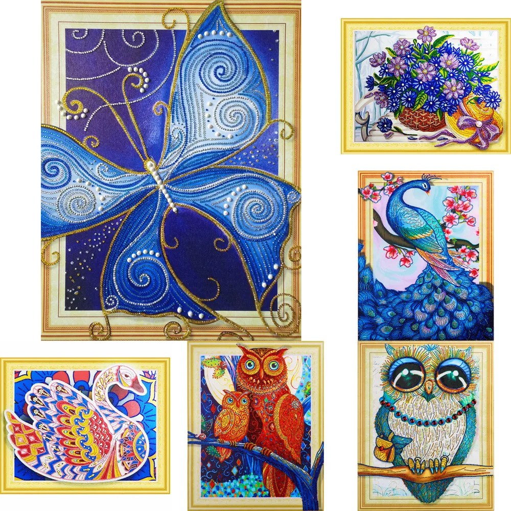 

Diamond Painting Cross Stitch Special Shaped Pretty Butterfly Crystals Rhinestones Mosaic Round Drills 5D DIY Diamond Embroidery