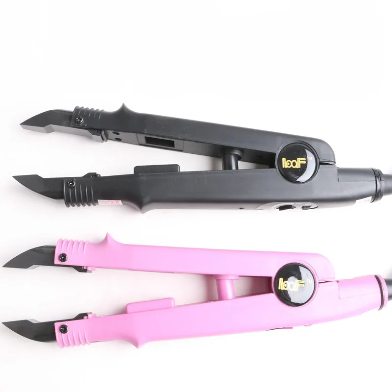 3PC New Black or Pink Nail Tip U Tip Hair Extension Tools Adjustable Temperature Fusion Heat Connector