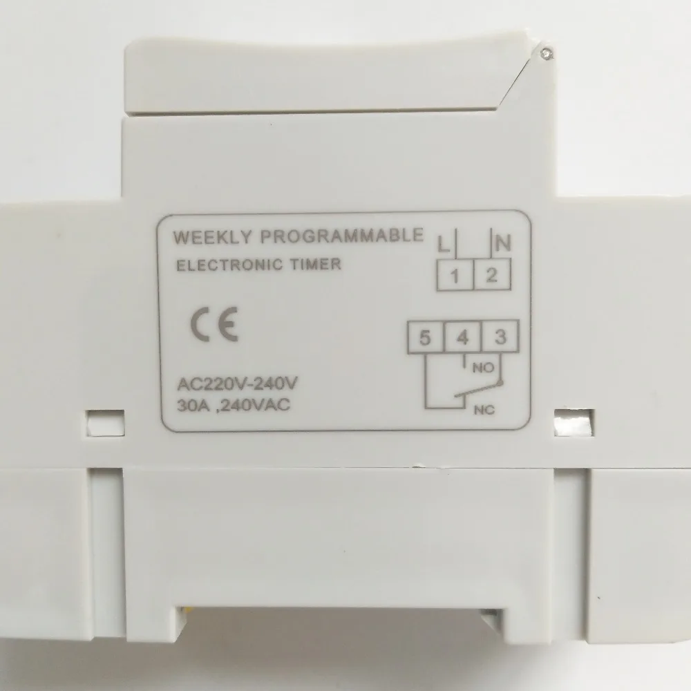 AHC15A THC15A ежедневный/Еженедельный программируемый din-рейка цифровой таймер ЖК-дисплей реле времени 30A 220 V 230 V AC