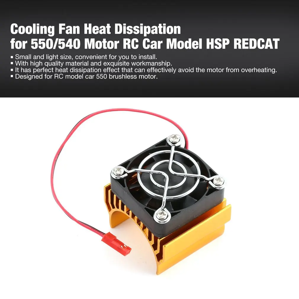 Us 3 98 30 Off Rc Alloy Engine Heat Sink Radiator With Cooling Fan Heat Dissipation For 1 10 Hsp Rc Brushless Car 540 550 Motor In Parts