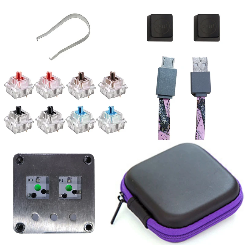 OSU мини Механическая RGB Клавиатура Cherry Box Switch Definable портативная винтажная металлическая игровая клавиатура с английским программным обеспечением - Цвет: Cherry Switch