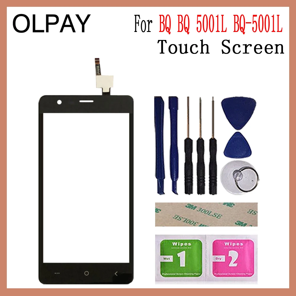 OLPAY 5,0 ''Переднее стекло для телефона BQ 5001L BQ-5001L сенсорный экран стекло дигитайзер панель объектив сенсор инструменты клей+ салфетки