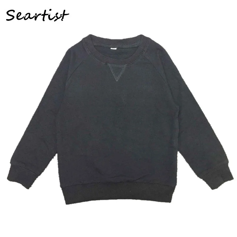 

Sweatshirt 2019 New Baby Sweatshirt Solid Gray Black Pullover Tops Baby Boy Clothes Children Kids Outfit Baby Boy Clothes 45