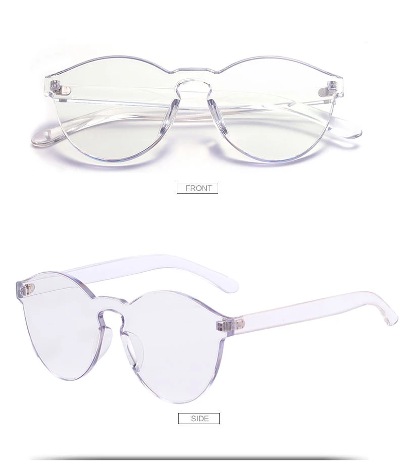 AOOFFIV цветные очки, цельные, прозрачные, карамельного цвета, тонированные очки, защита от солнца, женские очки, UV400 Солнцезащитные очки